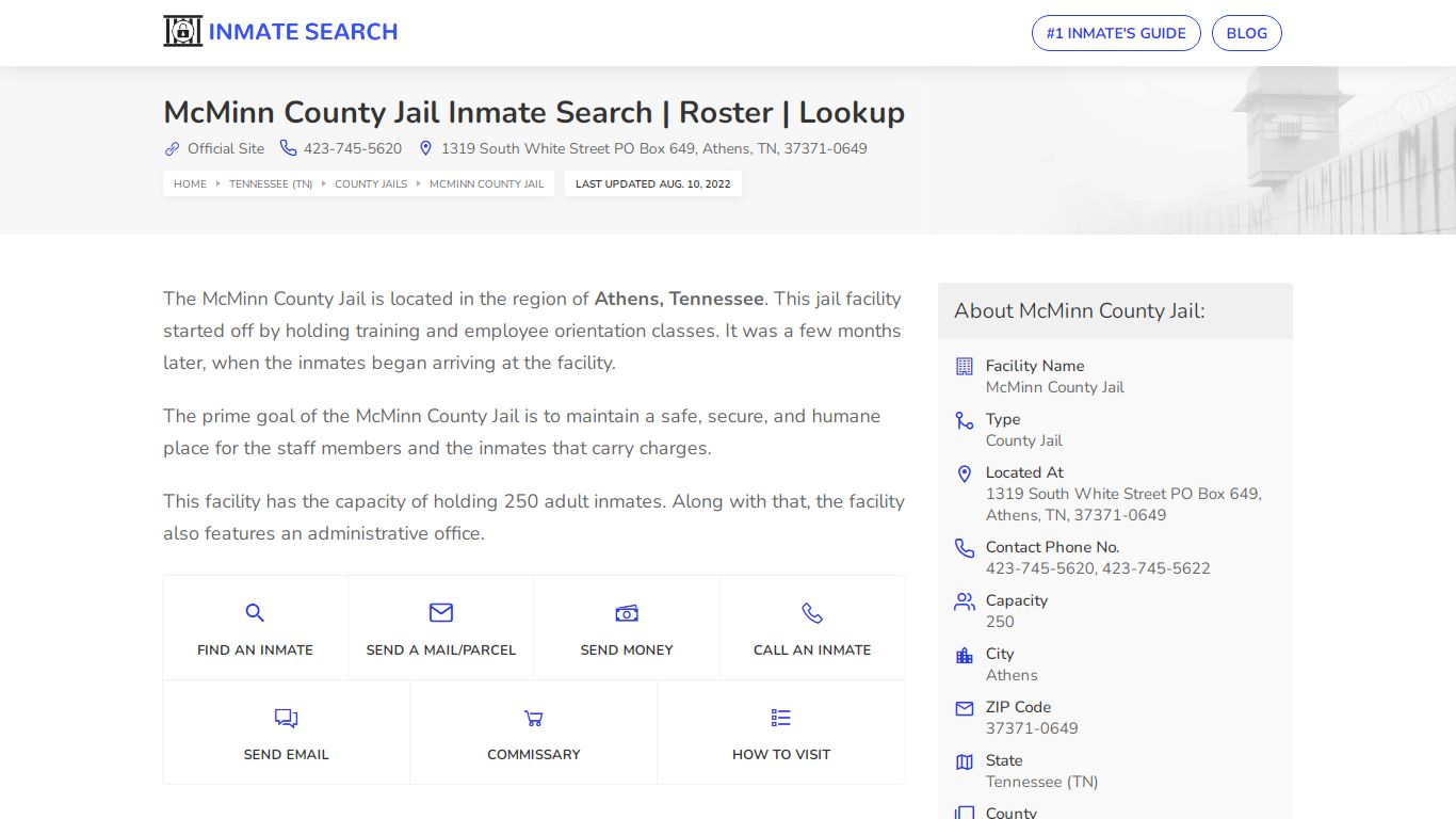 McMinn County Jail Inmate Search | Roster | Lookup