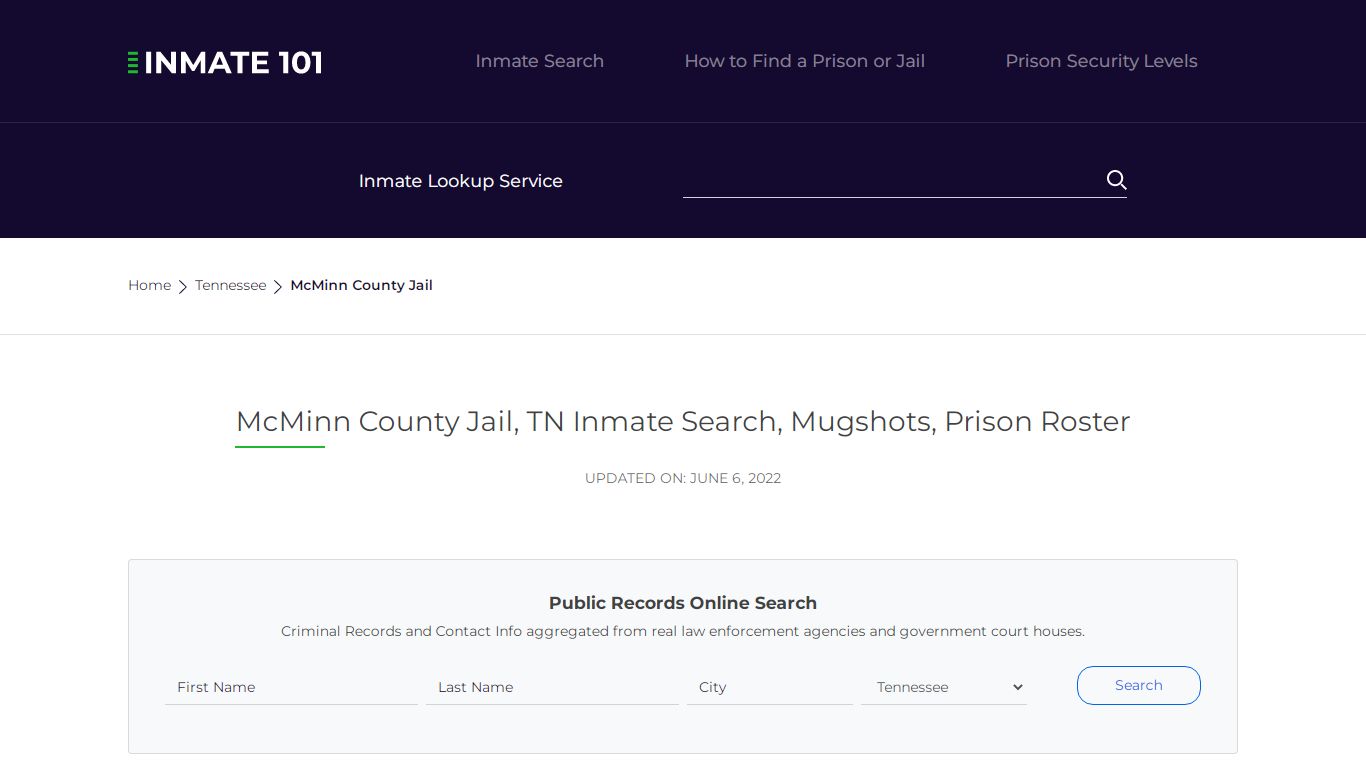 McMinn County Jail, TN Inmate Search, Mugshots, Prison ...